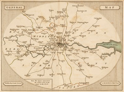 Lot 53 - Cary (John). Cary's Survey of the High Roads from London to Hampton Court, 1st edition, 1790