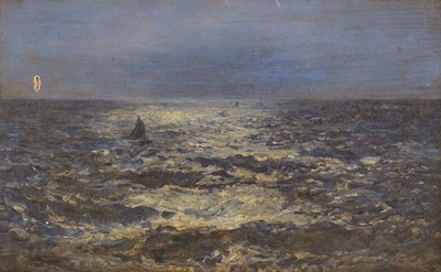 Lot 155 - English School.  Open Sea at Dusk, early 20th century, oil on canvas