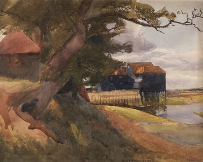 Lot 198 - Collister (Alfred James, 1869-1964). Suffolk Landscape, watercolour