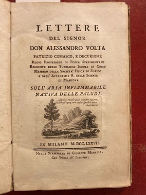 Lot 281 - Volta (Alessandro). Lettere del signor don Alessandro Volta patrizio comasco, 1777