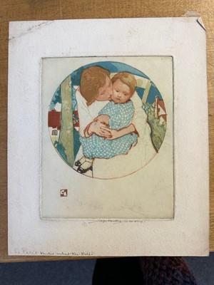 Lot 234 - Lee Hankey (William, 1859-1962). The Kiss, 1917-1918, drypoint, signed, and eight others