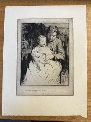 Lot 234 - Lee Hankey (William, 1859-1962). The Kiss, 1917-1918, drypoint, signed, and eight others