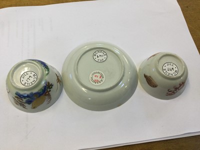 Lot 47 - Teawares. Five tea wares with quail motifs
