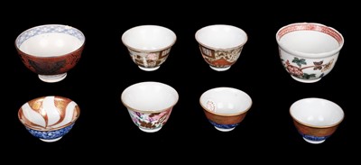 Lot 126 - Teawares. A group of teacups made at the kiln of Eiraku in Kyoto area, 19th century