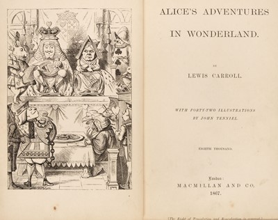 Lot 509 - Carroll (Lewis). Alice's Adventures in Wonderland, eighth thousand, 1867