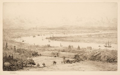 Lot 247 - Wyllie (William Lionel, 1851-1931). The Thames from Greenwich Park,  circa 1924