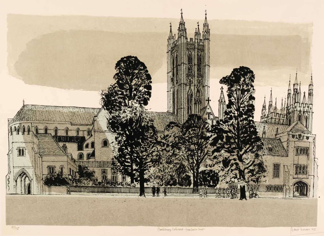 Lot 263 - Tavener (Robert, 1920-2004). Canterbury Cathedral from Green Court