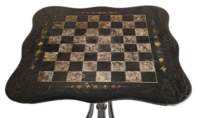 Lot 287 - Chess Table.  A Victorian chess occasional table