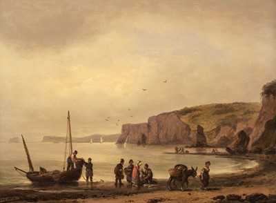 Lot 119 - Luny (Thomas, 1759-1837). Landing the Catch, Dawlish, 1829