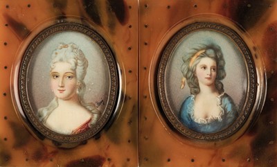 Lot 97 - French School. Portraits of Regency Beauties, 19th century