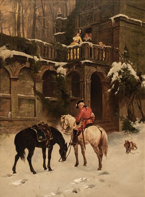Lot 134 - Waller (Samuel Edmund, 1850-1903). The Empty Saddle, oil on canvas