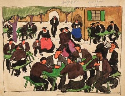 Lot 253 - Gurschner (Herbert, 1901-1975). Biergarten, circa 1932