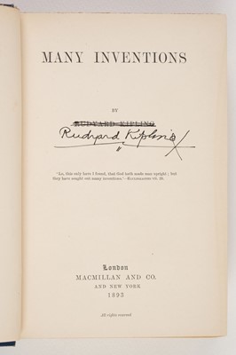 Lot 769 - Kipling (Rudyard). Plain Tales from the Hills, 3rd edition, 1890