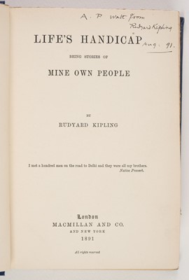 Lot 769 - Kipling (Rudyard). Plain Tales from the Hills, 3rd edition, 1890