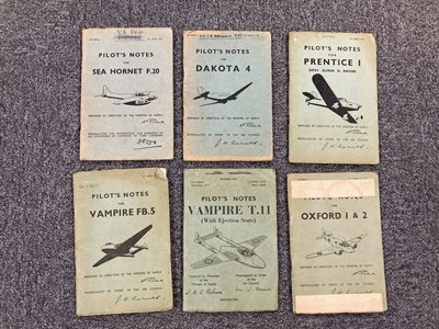 Lot 21 - Collection of 30 Pilots notes, 19.5 x 13 cm