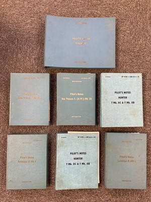 Lot 21 - Collection of 30 Pilots notes, 19.5 x 13 cm