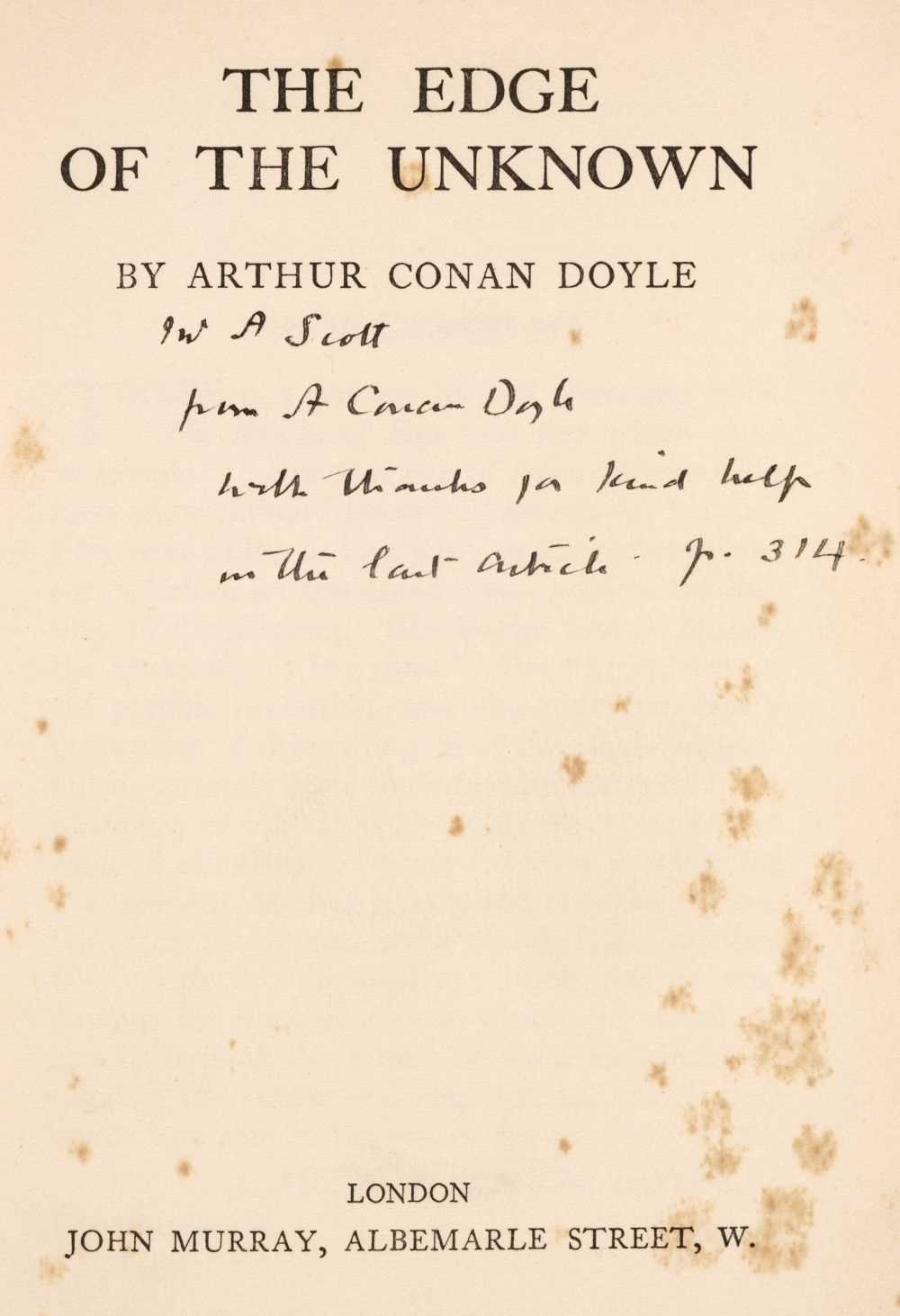 Lot 719 - Doyle (Arthur Conan). The Edge of the Unknown, 1st edition, 1930