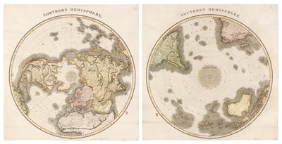 Lot 111 - Polar Regions. Thomson (J. publisher), Southern Hemisphere [and] Northern Hemisphere, 1820