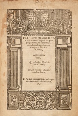 Lot 226 - Law. Regis pie memorie Edwardi tertii, 1565