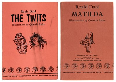 Lot 639 - Dahl (Roald). The Twits, 1980; Matilda, 1988, uncorrected proofs