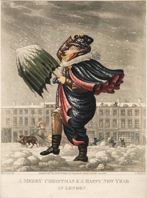 Lot 161 - Hunt (George). 'A Merry Christmas & A Happy New Year in London..., [1827]