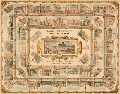 Lot 445 - Topographical Game. Paul Herbert's Visit to London: A Merry Round Game for Fireside Travellers,1850