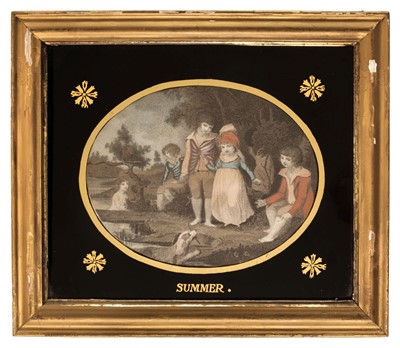 Lot 201 - The Four Seasons. Set of Unattributed Oval Engravings, circa 1800