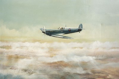 Lot 52 - Pears (Dion, 1928-1985). Unmarked Spitfire of the Photographic Reconnaissance Unit, oil on canvas