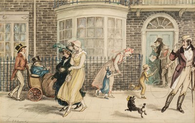 Lot 489 - Shepard (Ernest Howard, 1879-1976). Promenade, circa 1930, watercolour, ink and pencil