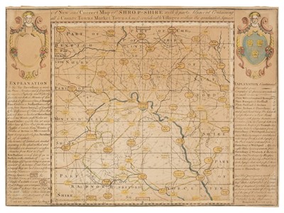 Lot 115 - Shropshire. Porter (Benjamin), A New and Correct Map of Shrop-Shire..., 1734