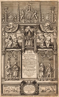 Lot 3 - D'Avity (Pierre). The Estates, Empires, & Principallities of the World, 1st English ed., 1615