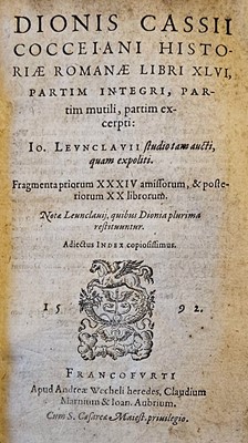 Lot 67 - 1531. Diodorus Siculus. Bibliotehecae seu rerum antiquarum..., 1531..., and others