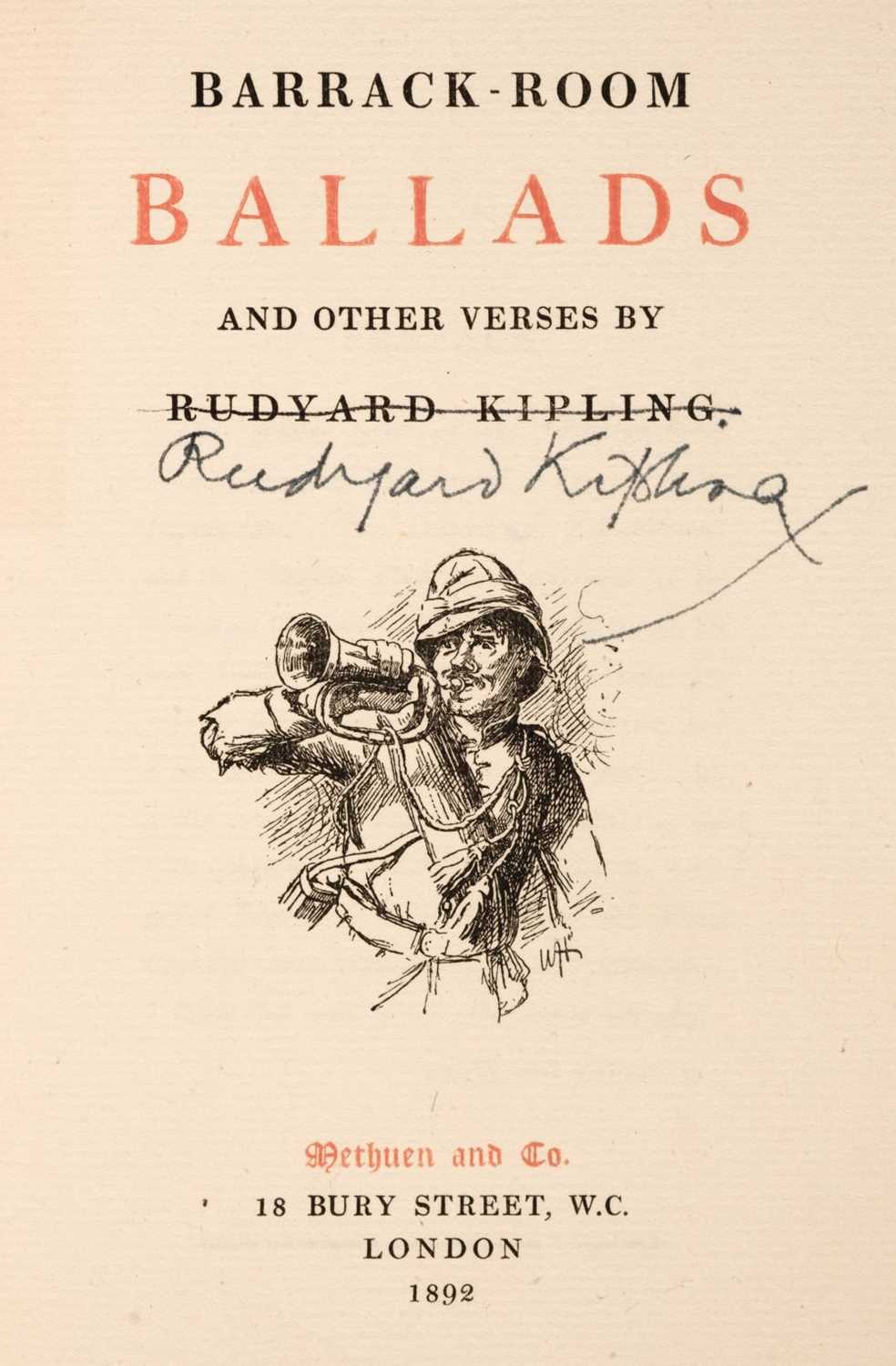 Lot 765 - Kipling (Rudyard). Barrack-Room Ballads and Other Verses, 1892