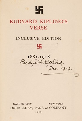 Lot 770 - Kipling (Rudyard). Rudyard Kipling's Verse. Inclusive edition, 1919