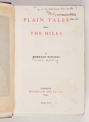Lot 768 - Kipling (Rudyard). Plain Tales from the Hills, 1897