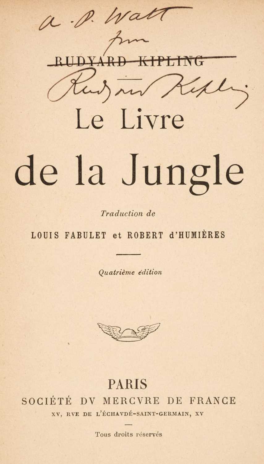 Lot 767 - Kipling (Rudyard). Le Livre de la Jungle/Le Second Livre, circa 1899