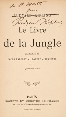 Lot 767 - Kipling (Rudyard). Le Livre de la Jungle/Le Second Livre, circa 1899