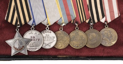 Lot 294 - WWII Russian medals awarded to Sergeant Mikhail Petrovich Katison, 90th Rifle Regiment