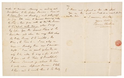 Lot 331 - Clarkson (Thomas, 1760-1846). Autograph Letter Signed, 'Thomas Clarkson', Reading, 18 January 1824