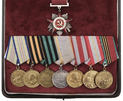 Lot 280 - Russian medals awarded to fighter "ace" Major Valeryan Mikhailovich Turygin