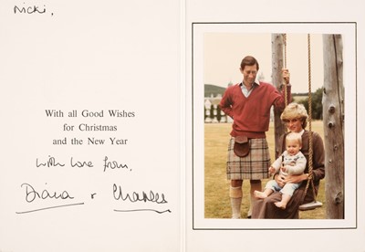 Lot 258 - Charles & Diana, Prince & Princess of Wales. A signed Christmas Card, [1983]