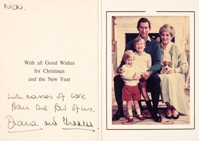 Lot 266 - Charles & Diana, Prince & Princess of Wales. A signed Christmas Card, [1987]