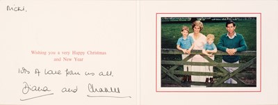 Lot 269 - Charles & Diana, Prince & Princess of Wales. A signed Christmas Card, [1988]