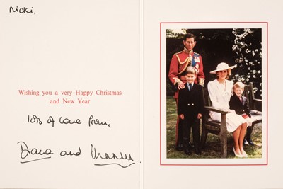 Lot 270 - Charles & Diana, Prince & Princess of Wales. A signed Christmas Card, [1989]
