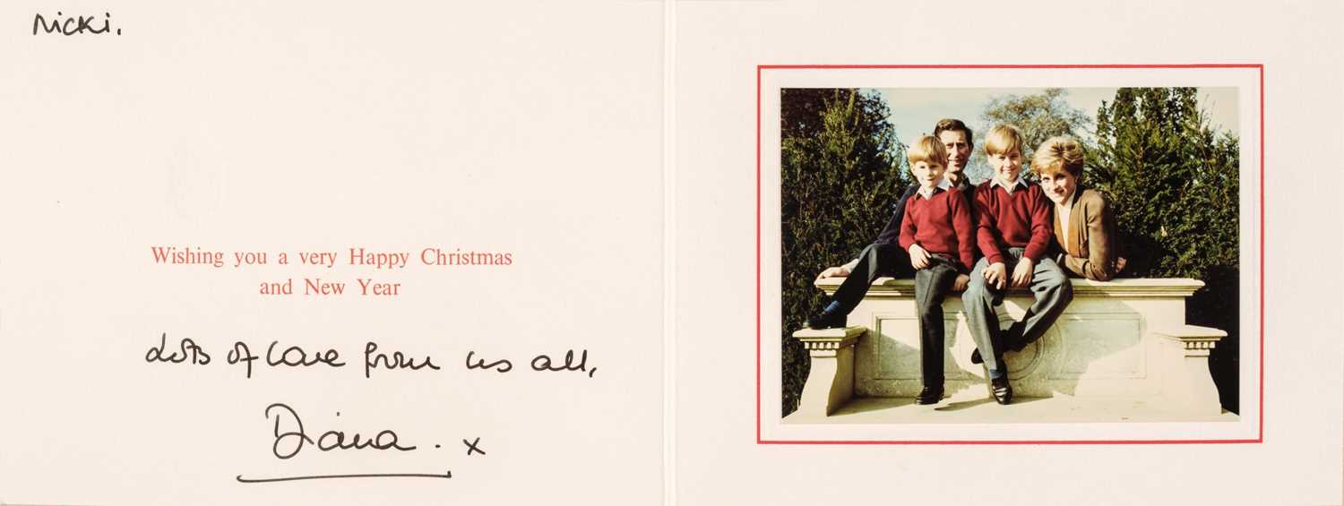 Lot 272 - Diana, Princess of Wales. A signed Christmas Card, [1990]