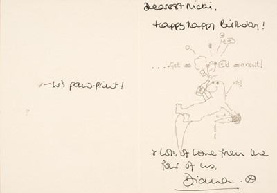 Lot 260 - Diana, Princess of Wales. A signed Birthday Card, c. 1984
