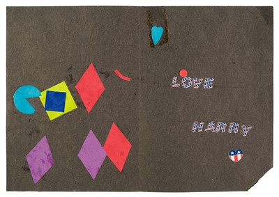 Lot 268 - Prince Harry & Princess Diana. A handmade Birthday Card, c. 1987