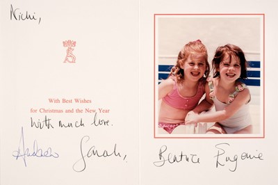 Lot 262 - Andrew & Sarah, Duke & Duchess of York. 10 signed Christmas cards