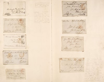 Lot 336 - Dickens (Charles, 1812-1870).  Free front envelope panel signed, 'Charles Dickens', c. 1840