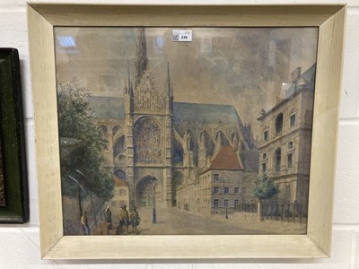 Lot 249 - Marshal (Albert, J). Amiens Cathedral 1914-18, pen and ink heightened in watercolour